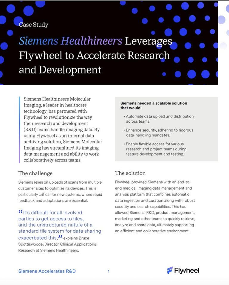 Siemens Healthineers Leverages Flywheel to Accelerate Research and Development